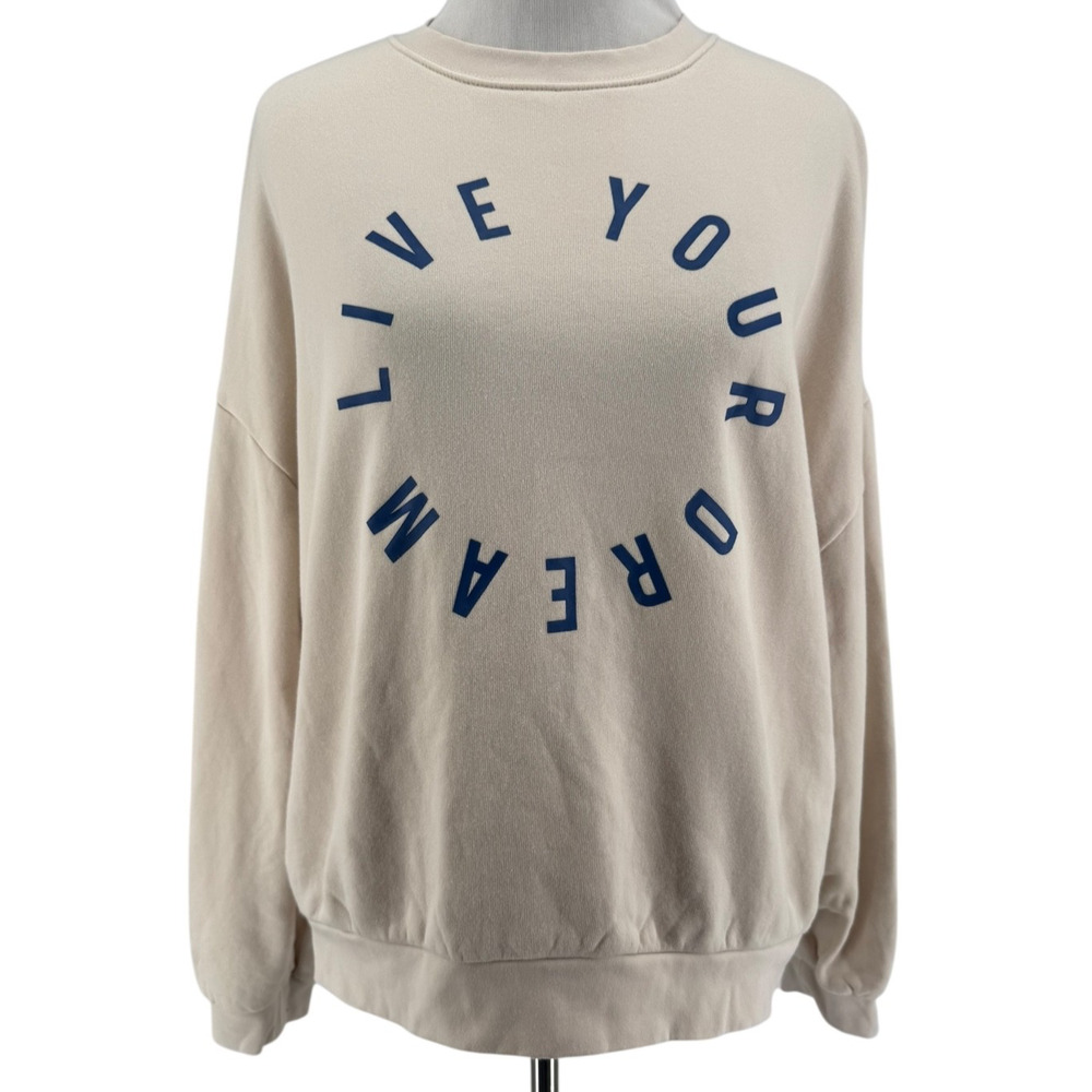 SOL ANGELES Women's Ivor Live‎ Your Dream Crewneck Sweatshirt Size Medium